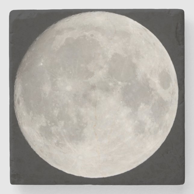 Dessous-de-verre En Pierre Superlune dans le ciel noir (Devant)