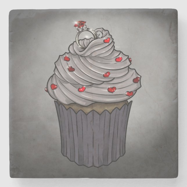 Dessous-de-verre En Pierre Sweet Proposition Cupcake (Devant)
