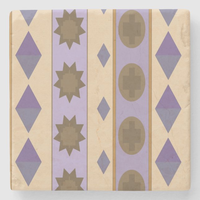 Dessous-de-verre En Pierre SYMBOLES bleu (Devant)