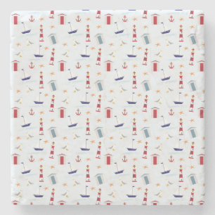 Dessous-de-verre En Pierre Symboles de la mer cool