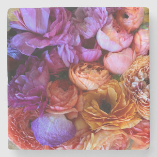 Dessous-de-verre En Pierre Tapisserie de fleurs romantiques