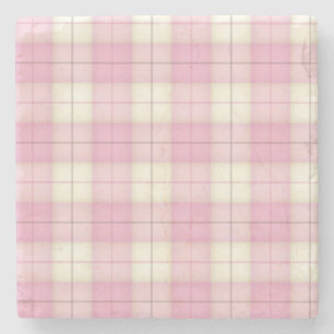 Dessous-de-verre En Pierre Tartan rose pâle