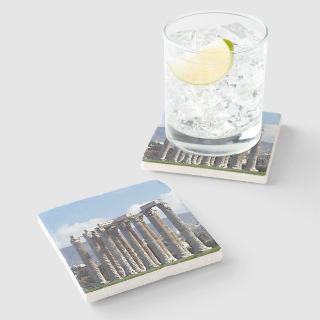 Dessous-de-verre En Pierre Temple de Zeus Olympien (Côté)