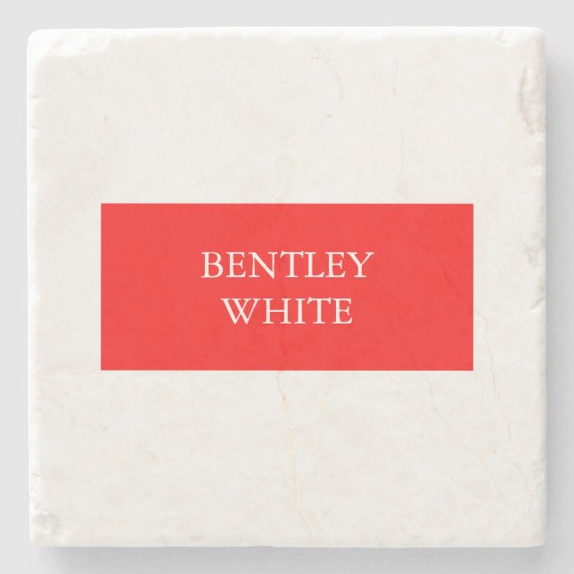 Dessous-de-verre En Pierre Tendance Rouge Blanc Style Simple Simple Plaque Vo (Devant)