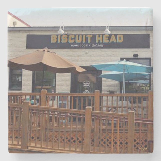 Dessous-de-verre En Pierre Tête de biscuit, Asheville, Tête de biscuit (Devant)
