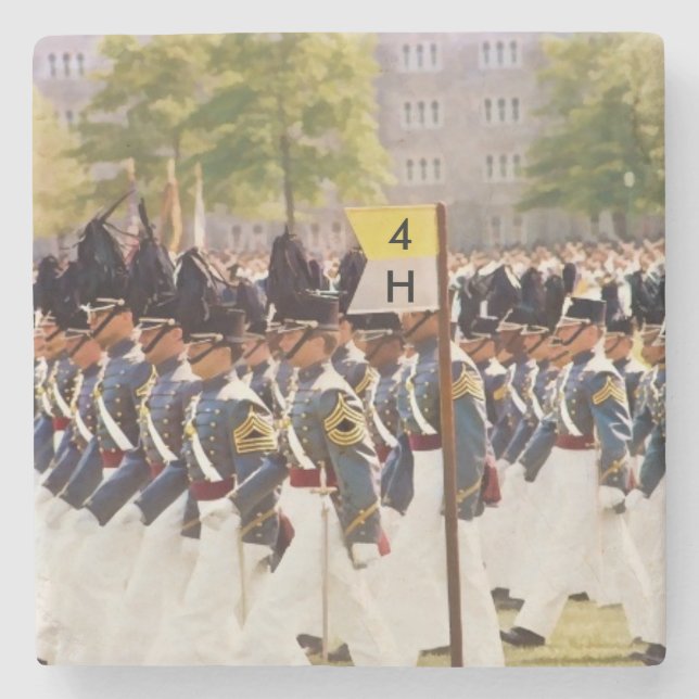 Dessous-de-verre En Pierre Texte personnalisable de cadets de West Point (Devant)