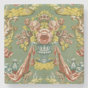 Dessous-de-verre En Pierre Textile avec un motif floral de répétition