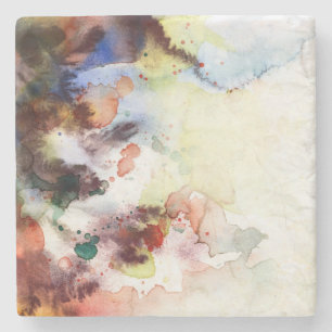 Dessous-de-verre En Pierre Texture grunge d'aquarelle abstraite avec la