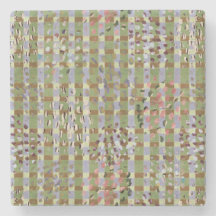 Textured Pointillism Grid Pattern Artwork
