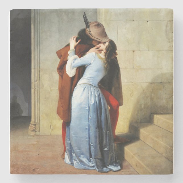 Dessous-de-verre En Pierre The Kiss - Francesco Hayez Il Bacio  (Devant)