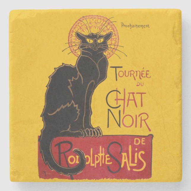 Dessous-de-verre En Pierre Theophile Steinlen - Le Chat Noir Vintage (Devant)