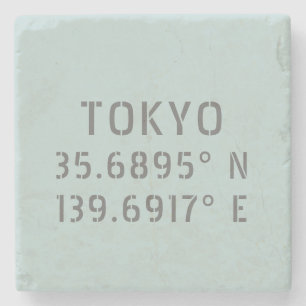 Dessous-de-verre En Pierre Tokyo Latitude Longitude