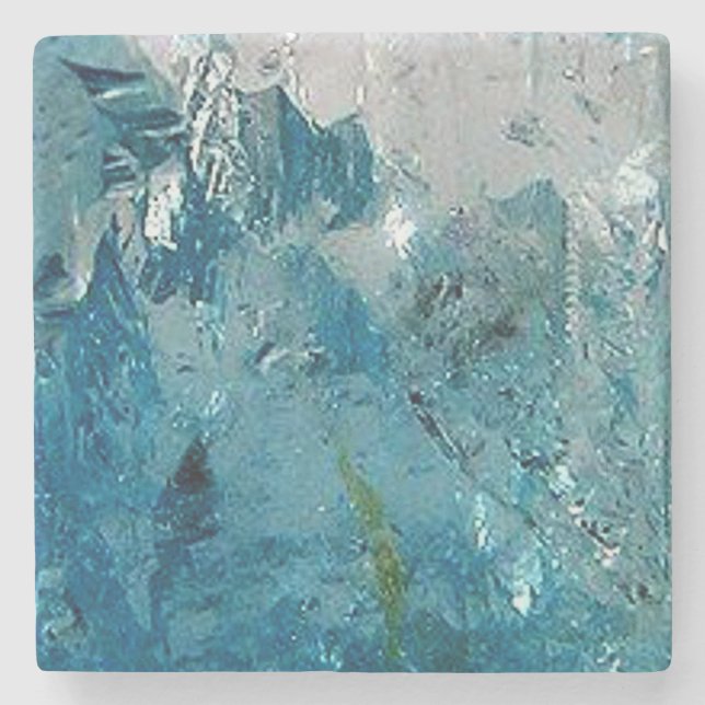 Dessous-de-verre En Pierre Topaz bleu (Devant)