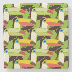 Dessous-de-verre En Pierre Toucans colorés 2