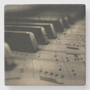 Dessous-de-verre En Pierre Touches de piano de musique ancienne 