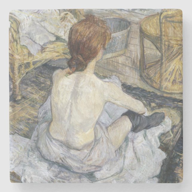 Dessous-de-verre En Pierre Toulouse-Lautrec - Rousse / Toilettes (Devant)