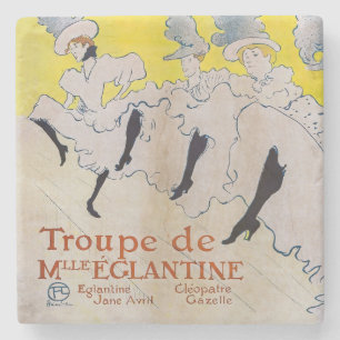 Dessous-de-verre En Pierre Toulouse-Lautrec - Troupe de Mlle Eglantine