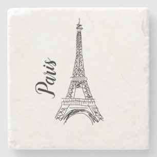 Dessous-de-verre En Pierre Tour Eiffel Illustration Dessous de verre en pierr
