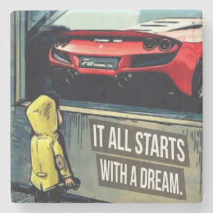 Dessous-de-verre En Pierre Tout Commence Par Une Citation Motivationnelle De 