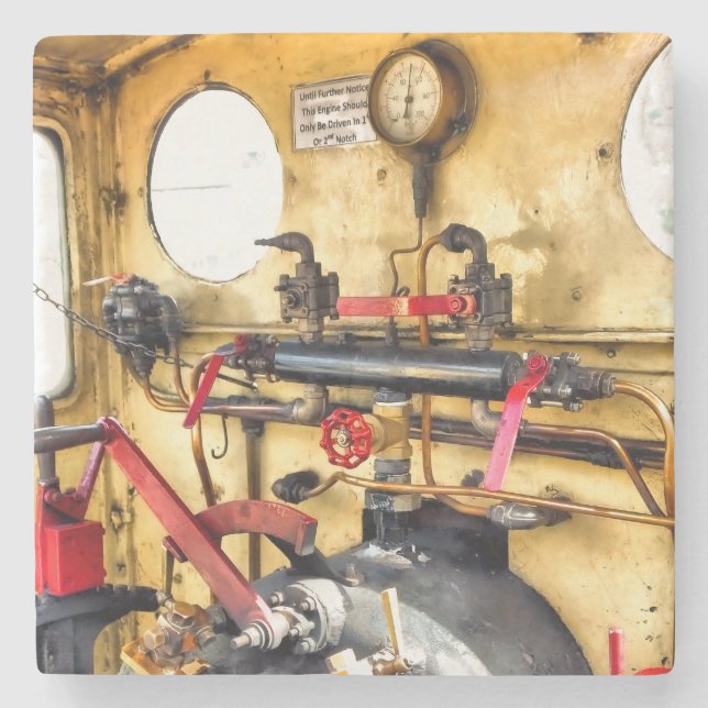 DESSOUS-DE-VERRE EN PIERRE TRAINS À VAPEUR (Devant)