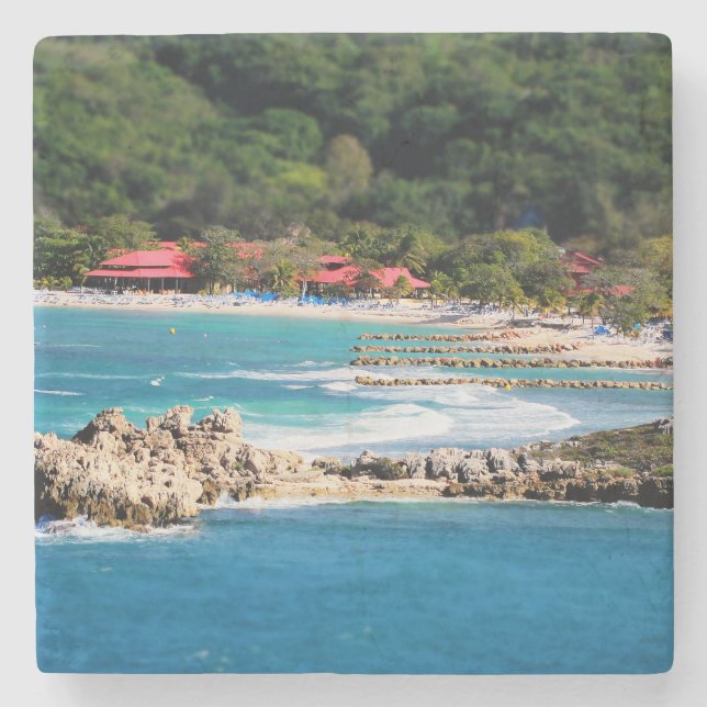 Dessous-de-verre En Pierre Tranquil Island Paradise Labadee Haïti (Devant)