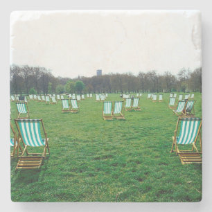 Dessous-de-verre En Pierre Transats Répartis Dans Green Park, Londres