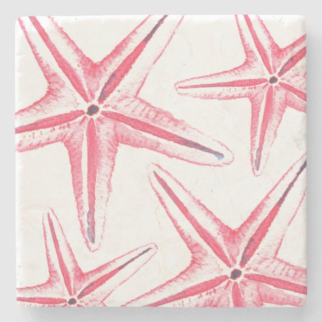 Dessous-de-verre En Pierre Tropical Pink Starfish Tropical Fish Dessous de ve (Devant)