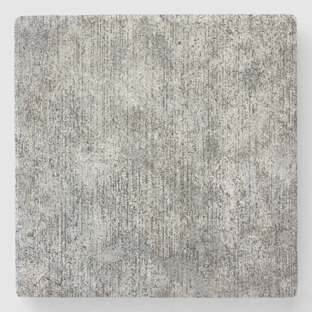 Dessous-de-verre En Pierre Trottoir gris patiné de ciment (Devant)