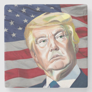 Dessous-de-verre En Pierre Trump 45e Président des États-Unis - Don