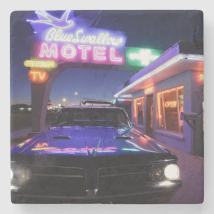 Dessous-de-verre En Pierre Tucumcari, Nouveau-Mexique, États-Unis. Route 66