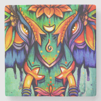 Dessous-de-verre En Pierre Tuile de mandala de PUISSANCE