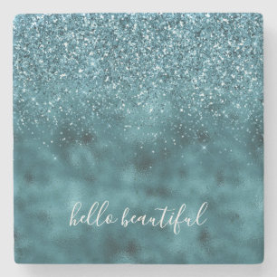 Dessous-de-verre En Pierre Turquoise Parties scintillant Glitz glam glam pers