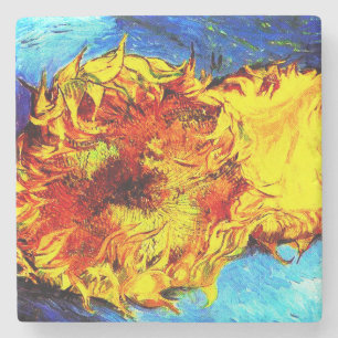 Dessous-de-verre En Pierre Two Cut Sunflowers Van Gogh