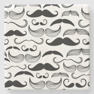 Dessous-de-verre En Pierre Un club des messieurs. Motif 2 de moustache