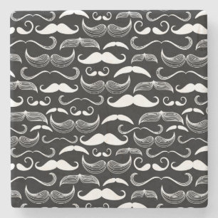 Dessous-de-verre En Pierre Un club des messieurs. Motif de moustache