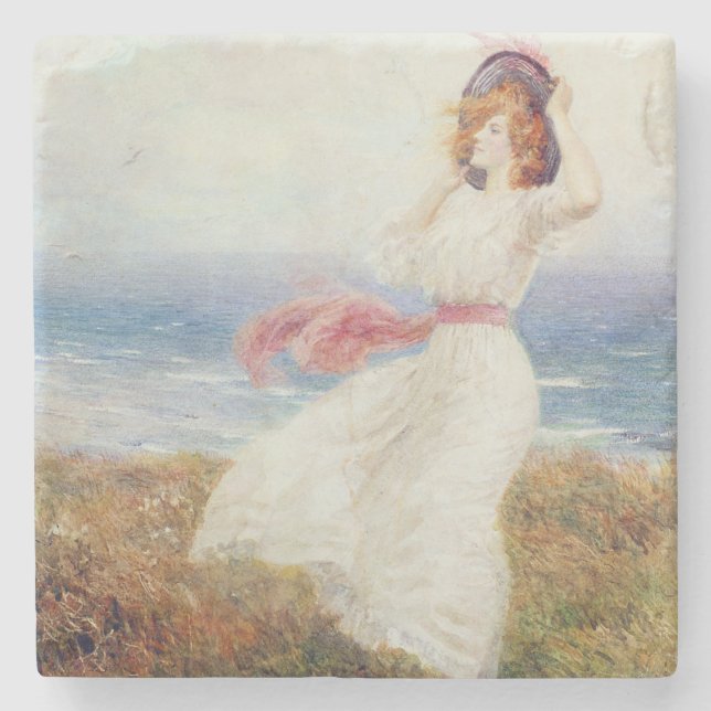 Dessous-de-verre En Pierre Un coup sur les falaises (Devant)