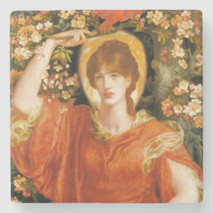 Dessous-de-verre En Pierre Une vision de Fiametta (Femme rouge-haïe) (Rosetti
