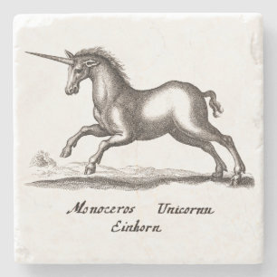 Dessous-de-verre En Pierre Unicorn Classic Running Magic Woodland Créature