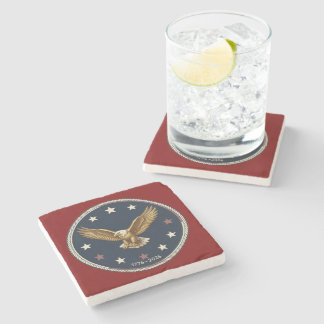 Dessous-de-verre En Pierre USA 250th Anniversay Marble Stone Coaster