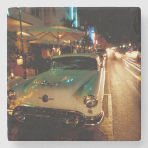 Dessous-de-verre En Pierre USA, FL, Miami, South Beach la nuit.2