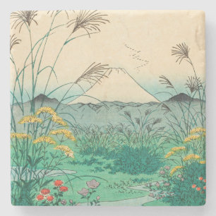 Dessous-de-verre En Pierre Utagawa Hiroshige - Plaine d'Otsuki dans la provin