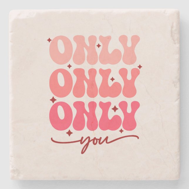 Dessous-de-verre En Pierre Valentine's Only You (Devant)