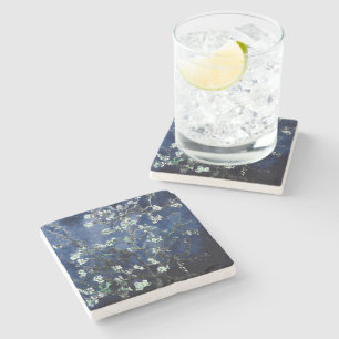 Dessous-de-verre En Pierre Van Gogh Almond Blossoms Midnight Blue