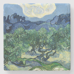 Dessous-de-verre En Pierre Van Gogh Les Oliviers Paysage Peinture