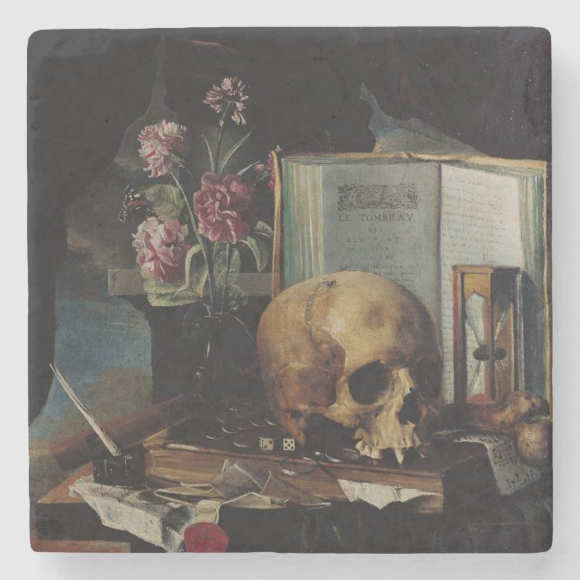 Dessous-de-verre En Pierre Vanitas (Devant)