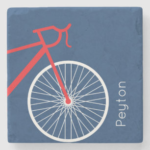 Dessous-de-verre En Pierre Vélo rouge et blanc