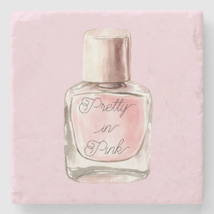 Dessous-de-verre En Pierre Vernis à Ongles Rose Élégant