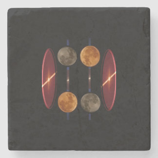 Dessous-de-verre En Pierre Vertical Moons Phases (serene version)