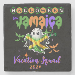 Dessous-de-verre En Pierre Vibes éffrayantes en Jamaïque Tropical Halloween a