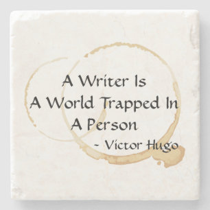 Dessous-de-verre En Pierre Victor Hugo cite le monde piégé dans un écrivain